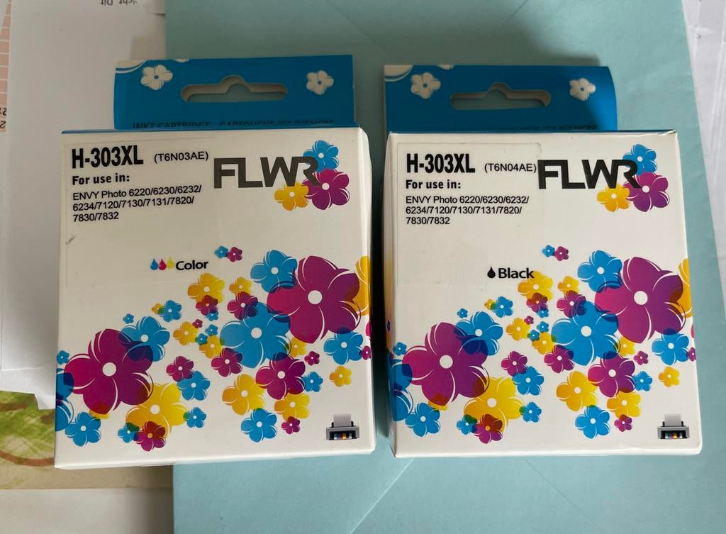 Cartridges FLWR H-303XL (Zwart & Kleur) nieuw, Ophalen of Verzenden, Nieuw, Cartridge