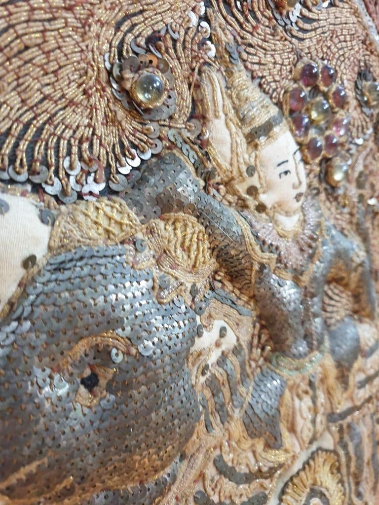 Vintage grote Kalaga Birma Myanmar, Antiek en Kunst, Ophalen