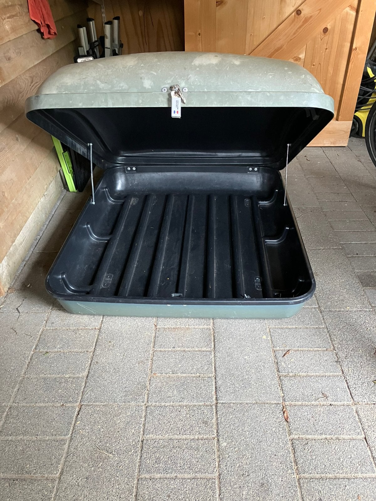 Dakkoffer met dakdragers, Auto diversen, Dakkoffers, Ophalen, Gebruikt