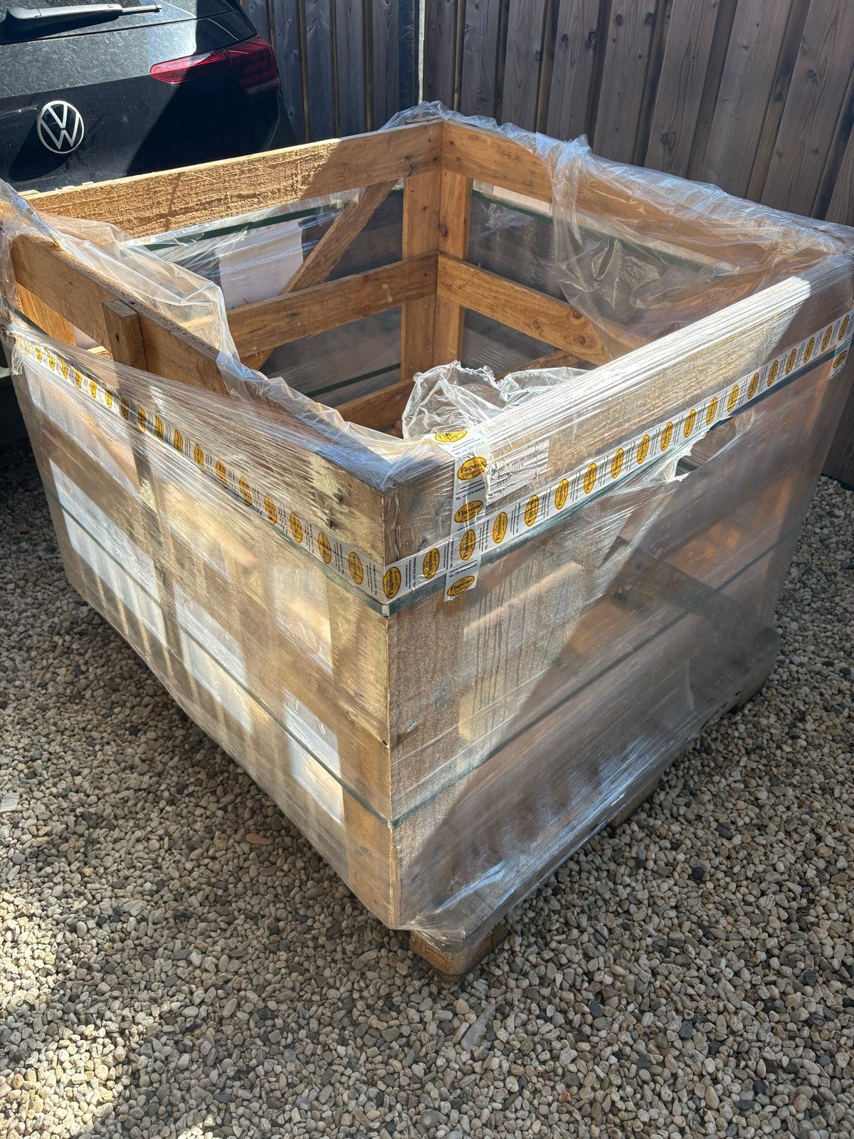 Stevige houten palletkrat voor opslag of transport, Ophalen, Gebruikt, 100 cm of meer, 60 cm of meer