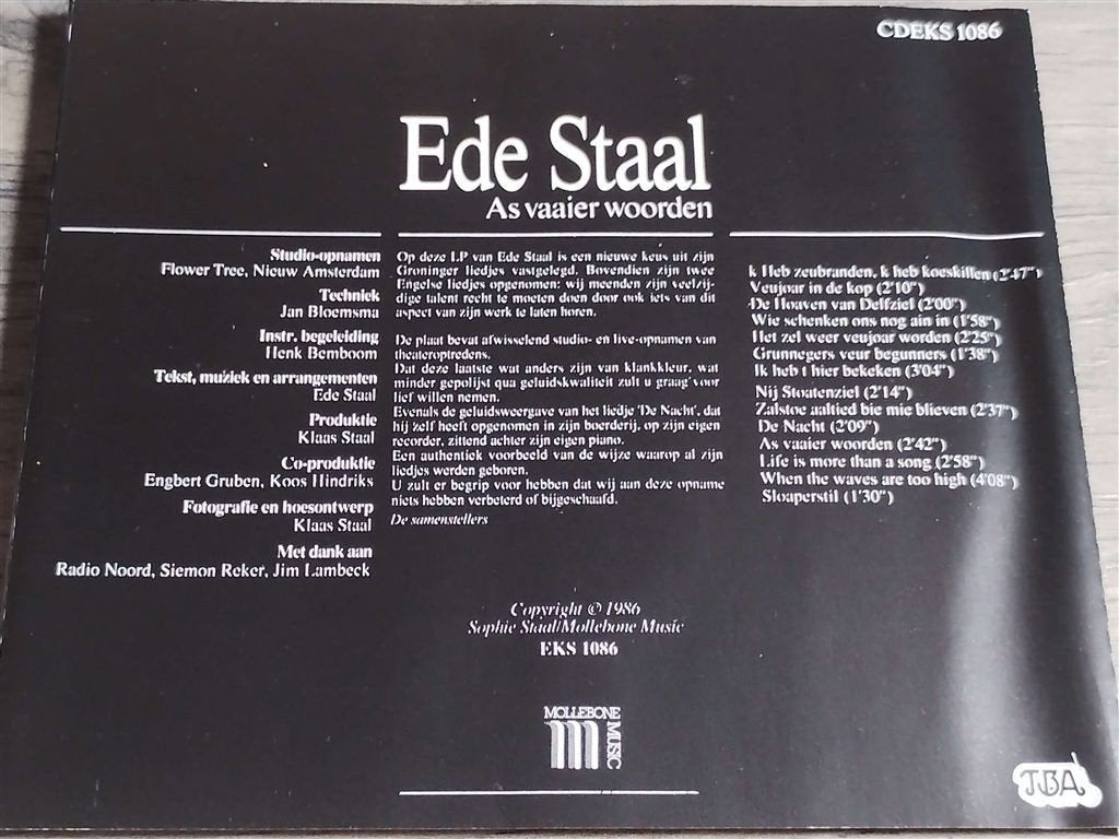 Ede Staal ‎– As Vaaier Woorden, Ophalen of Verzenden, Zo goed als nieuw, Levenslied of Smartlap