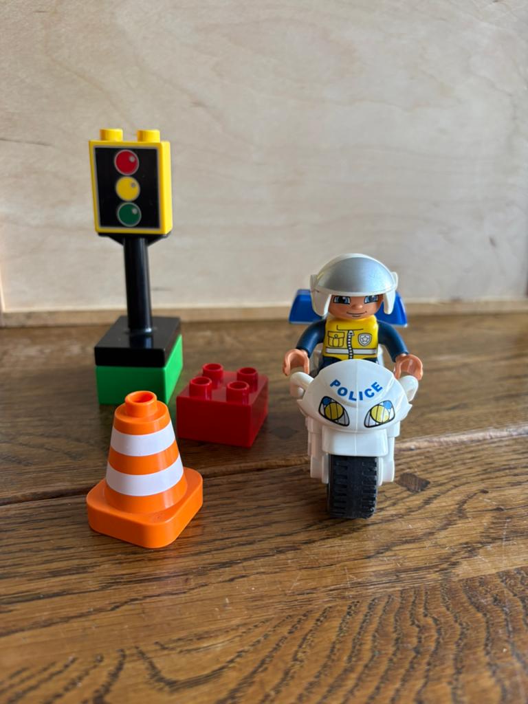 Duplo politie motor 5679, Gebruikt, Overige thema's, Ophalen of Verzenden, Compleet