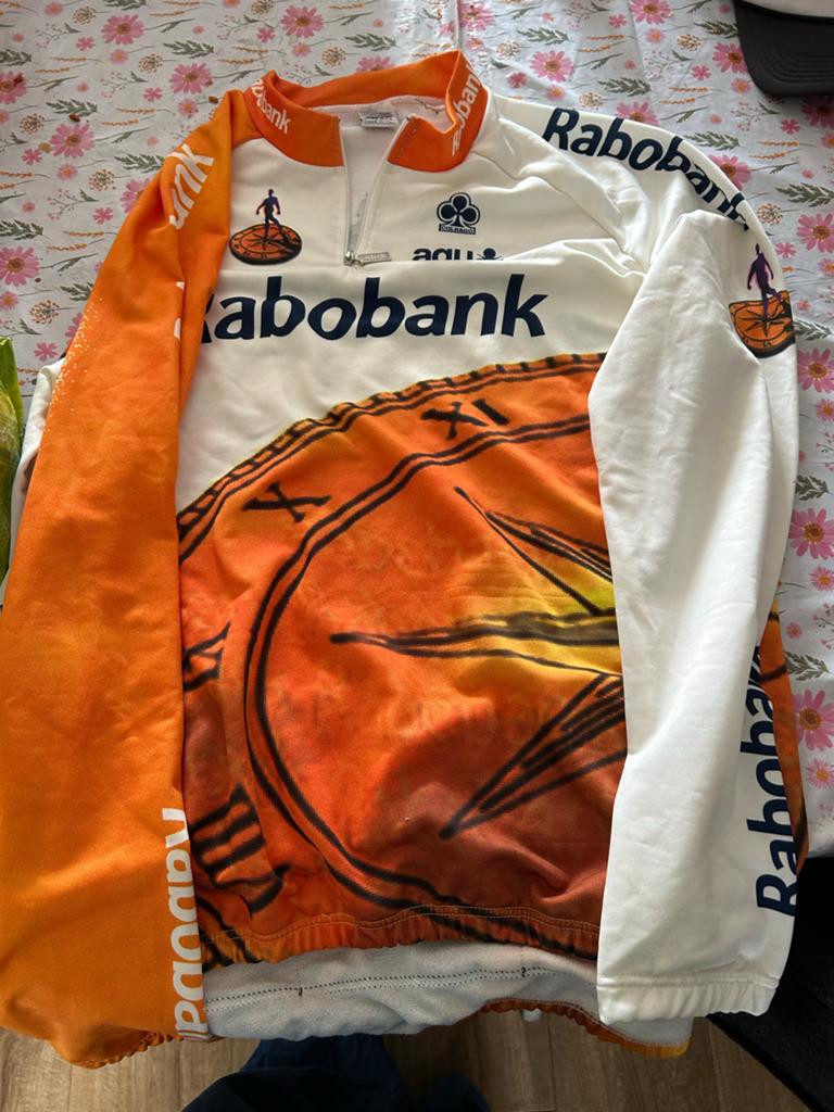Vintage Rabobank Wielershirt Lange mouwen nieuw, Fietsen en Brommers, Ophalen of Verzenden, Zo goed als nieuw, Bovenkleding, Heren