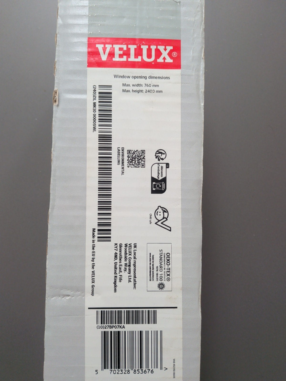 2 x Velux hor ZIL MK10 M10 0000SWL, Doe-het-zelf en Verbouw, Ophalen of Verzenden, Nieuw, Minder dan 80 cm, 215 cm of meer