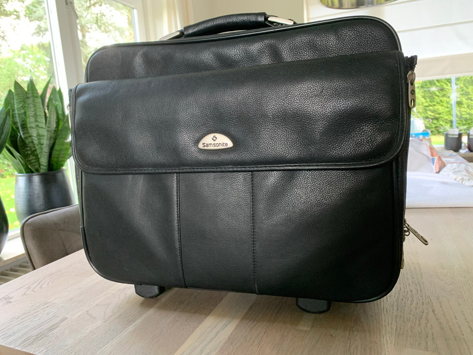 Samsonite Laptoptas op Wieltjes - Zwart, Gebruikt, Sieraden, Tassen en Uiterlijk, Tassen | Reistassen en Weekendtassen, 40 tot 60 cm