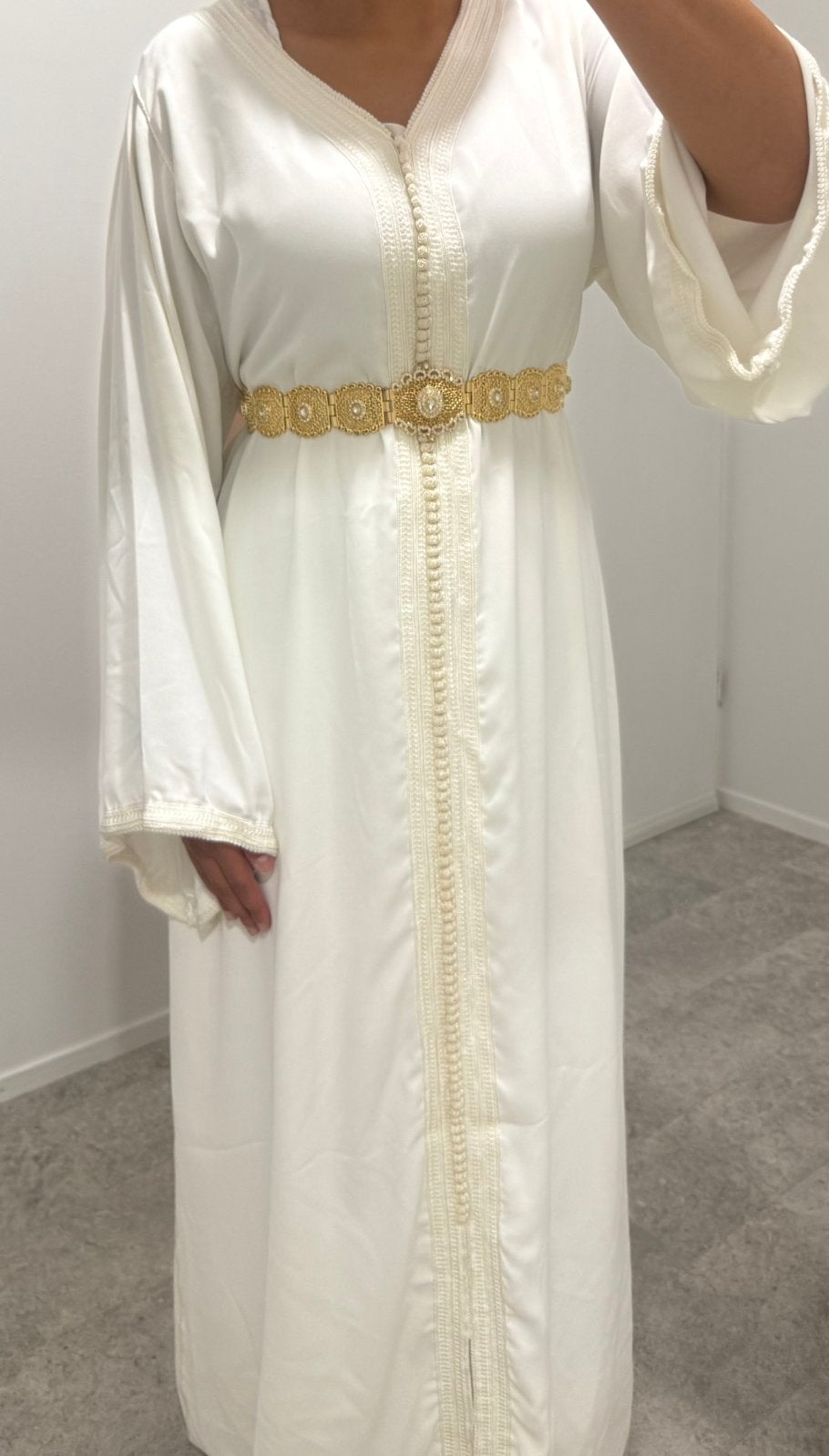 Kaftan met riem en onderjurk arabic dress, Ophalen of Verzenden, Zo goed als nieuw, Overige typen