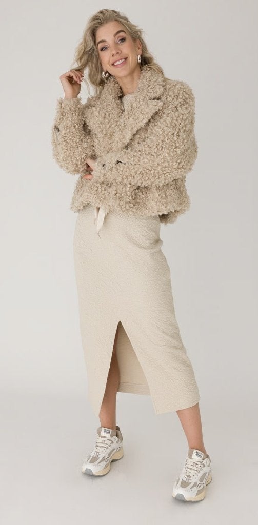 Anna van Toor beige midi rok maat M, Kleding | Dames, Rokken, Maat 38/40 (M), Anna van Toor, Beige, Ophalen of Verzenden