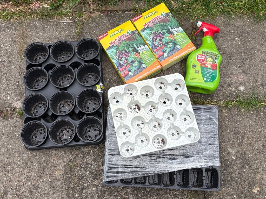Tuinplantenbakken en organische meststof, Tuin en Terras, Ophalen, Gebruikt