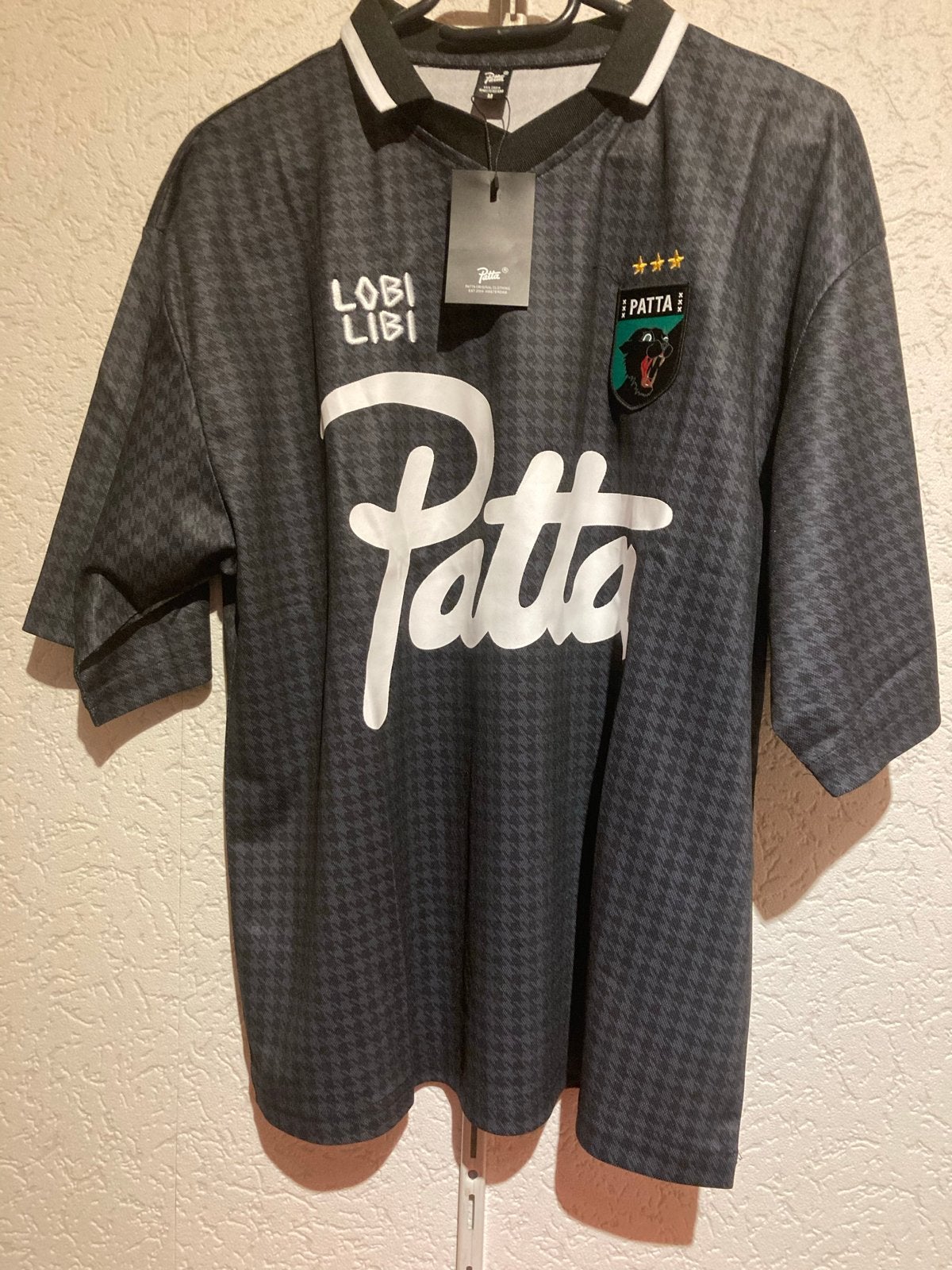 Patta Lobi Libi Voetbalshirt - Maat M - Nieuw met labels, Verzenden, Nieuw, Maat 48/50 (M), Zwart