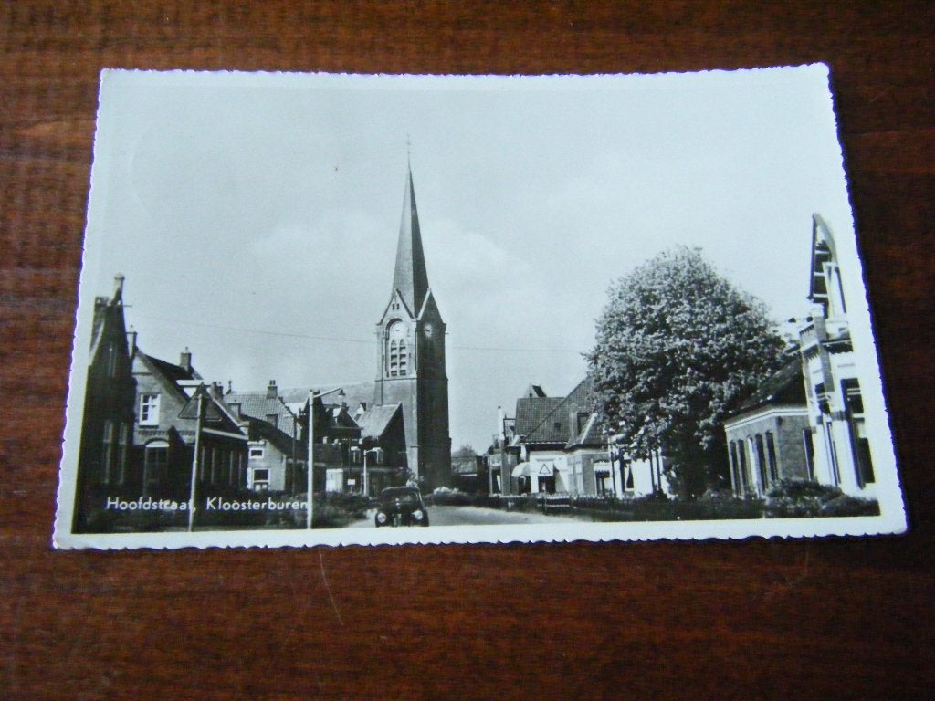 L41 - Kloosterburen - Hoofdstraat - Mooi/Oud, Verzamelen, Ophalen of Verzenden, 1940 tot 1960, Groningen