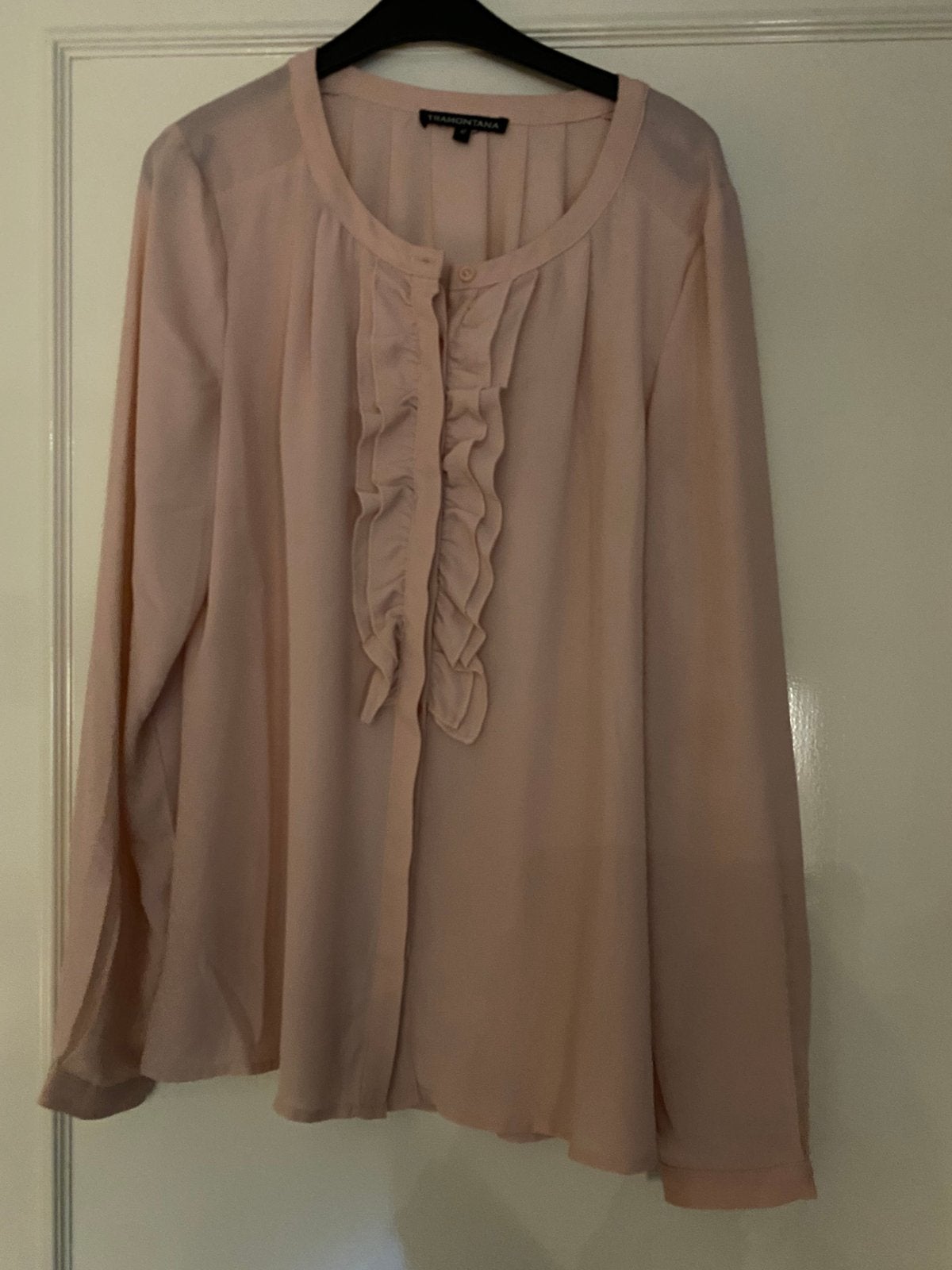 Blouse oudrose organza, Ophalen, Zo goed als nieuw
