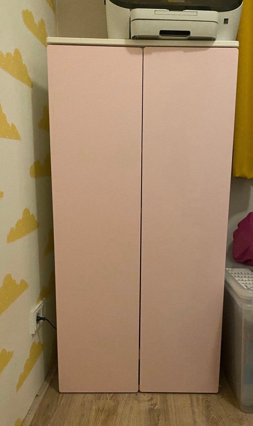 Ikea Smastad kast roze 60x57x123 cm, Ophalen, 100 tot 150 cm, Meerdere deuren, 50 tot 100 cm
