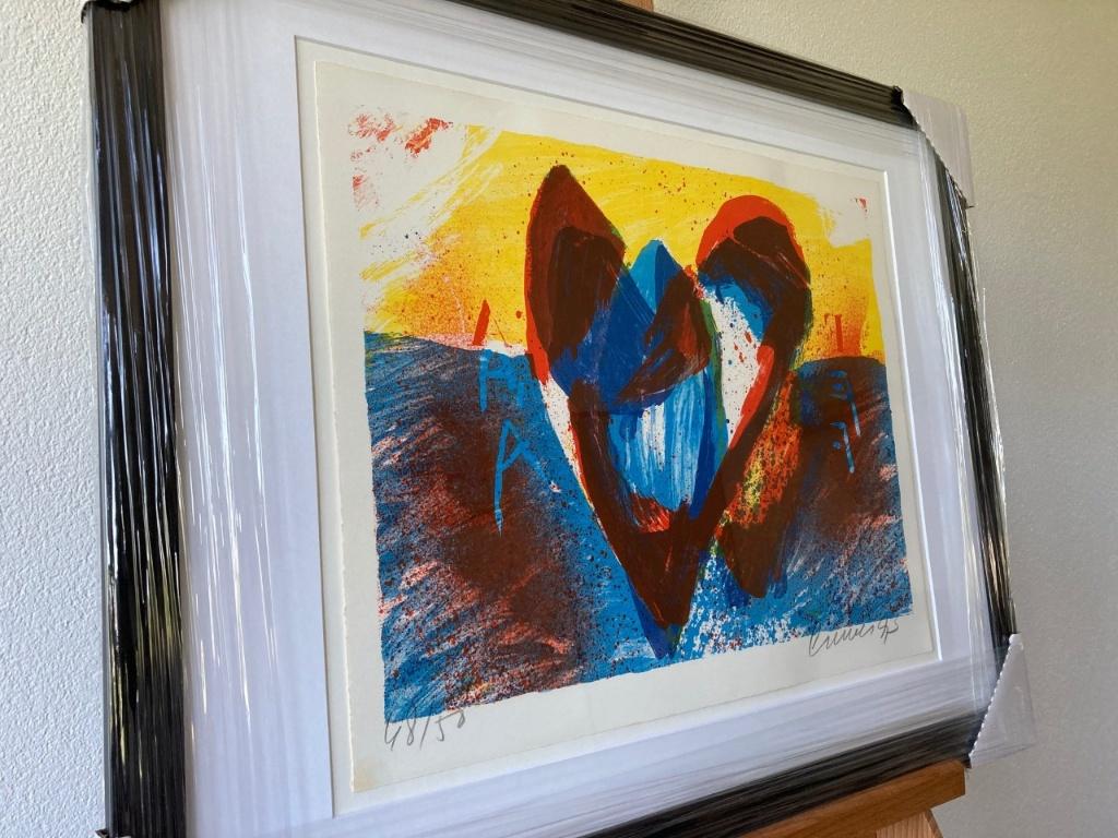 Jan Cremer, ingelijste zeefdruk, Antiek en Kunst, Ophalen