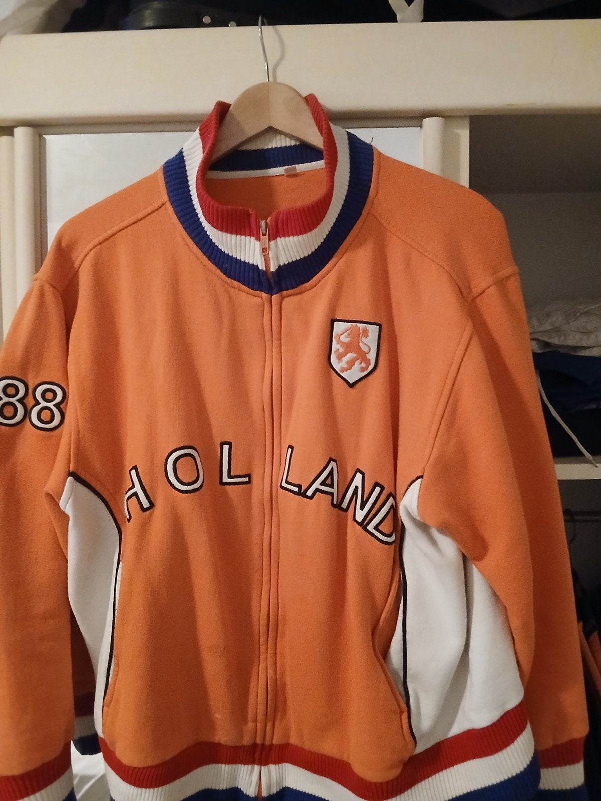 ORGINELE NEDERLAND SPORTJAS UIT 1988 alleen op 27juni 60euro, Maat L, Ophalen of Verzenden, Zo goed als nieuw, Shirt