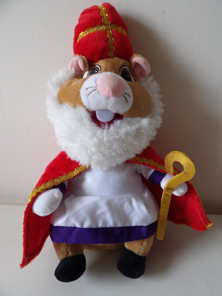 nieuw AH knuffel hamster sinterklaas met staf JG050821, Diversen, Ophalen of Verzenden, Nieuw