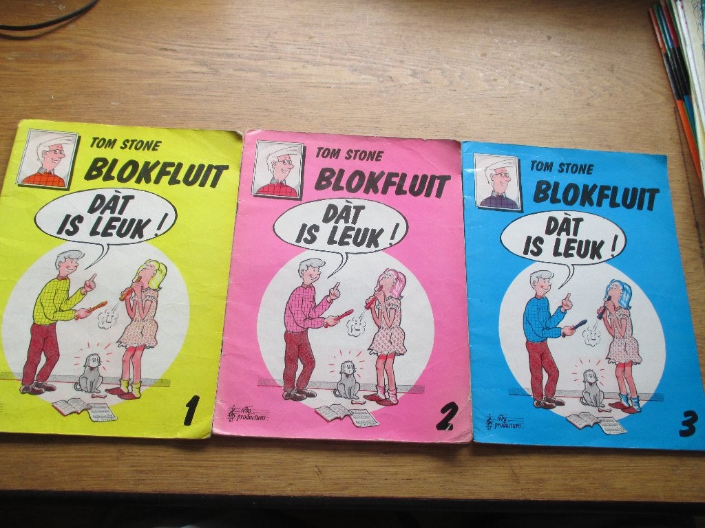 Tom Stone Blokfluit: Dat is Leuk! (Deel 1, 2 en 3), Gebruikt, Overige genres, Les of Cursus, Ophalen of Verzenden