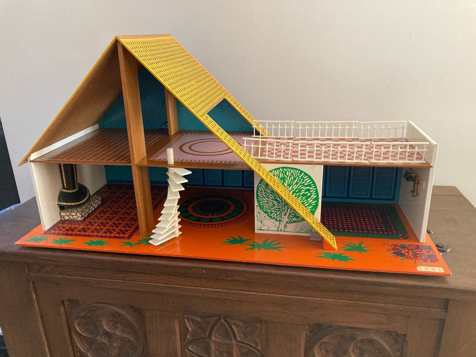 Vintage OKWA-poppenhuis, Ophalen, Gebruikt