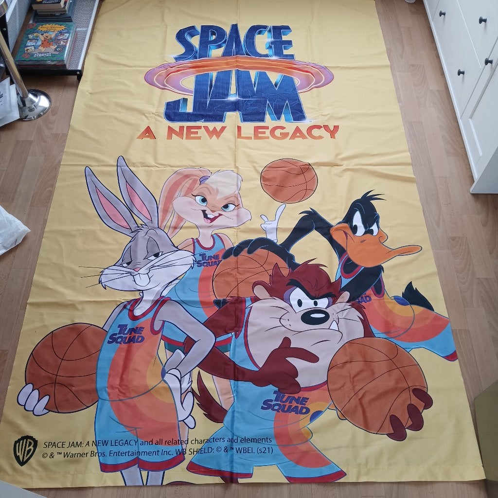 Space Jam Vlag, Ophalen of Verzenden, Zo goed als nieuw, Film