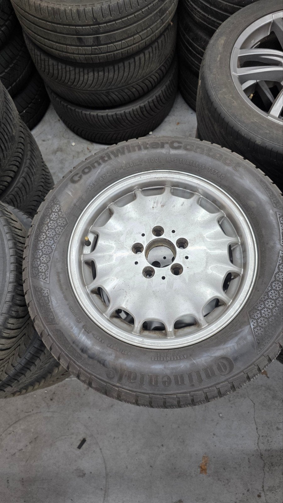 Mercedes W140 S Klasse 16 inch / Winterset, Ophalen, Gebruikt, 16 inch, Banden en Velgen