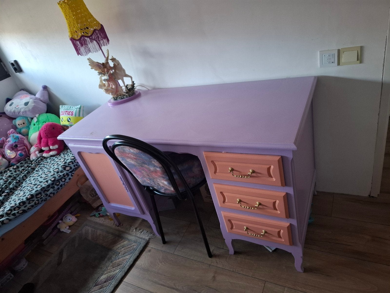 mooi vintage antiek bureau kawaii romantisch, Ophalen, Gebruikt, Hout