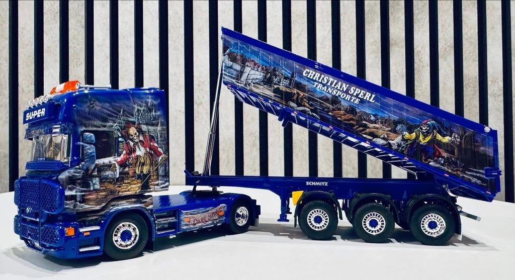Scania R730 V8 Christian Sperl 2016 Tekno 1:50, Ophalen of Verzenden, Zo goed als nieuw, Bus of Vrachtwagen, Overige merken