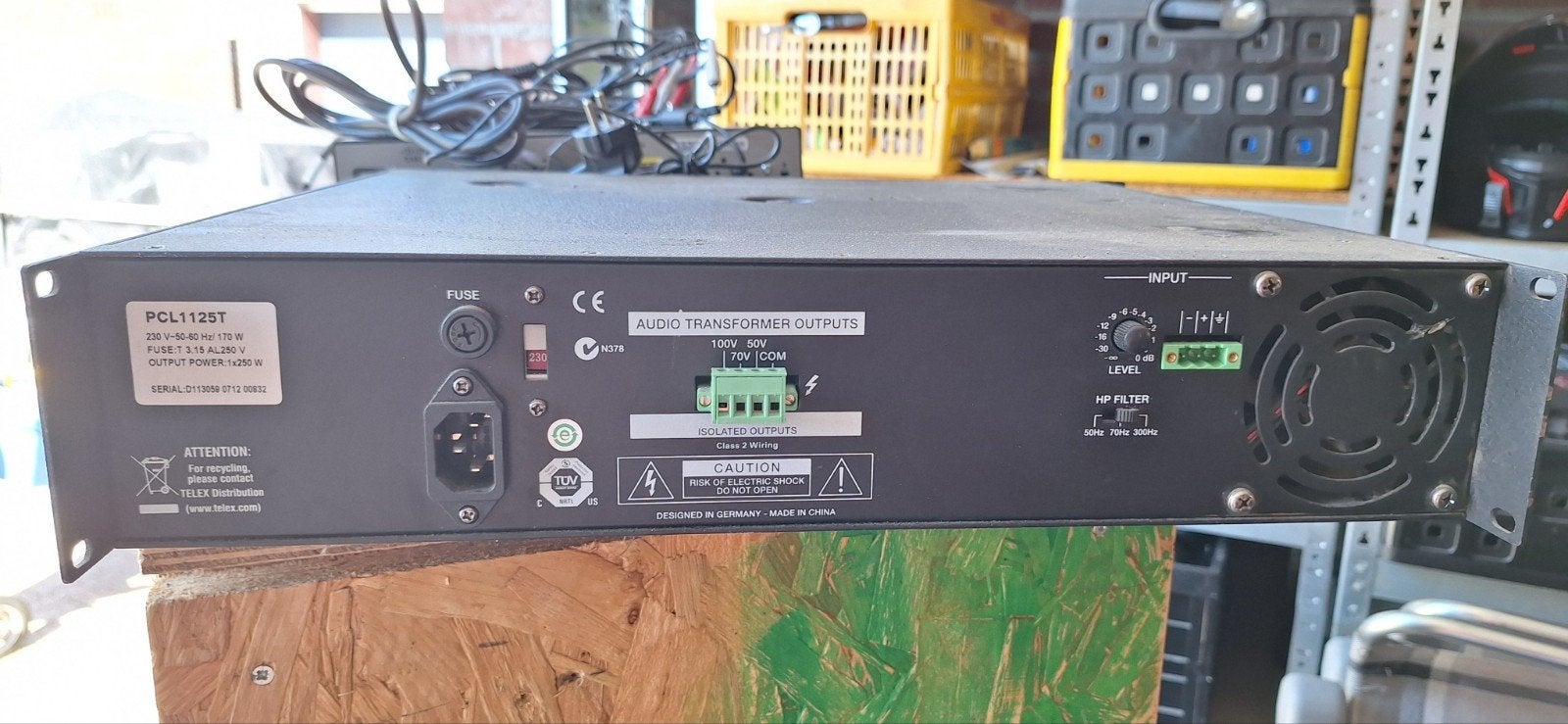 Dynacord PCL 1125T Paramus Contractor Line Versterker, Audio, Tv en Foto, 120 watt of meer, Ophalen, Overige merken, Gebruikt