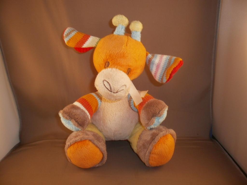 happy horse giraf Giro velours gehaakt en rib stof oren 28cm, Kinderen en Baby's, Speelgoed | Knuffels en Pluche, Giraf, Overige karakters