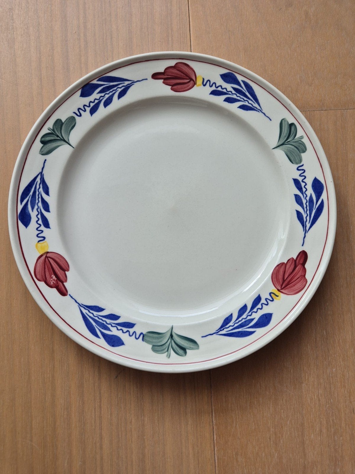 3 Boerenbont dinerborden, Keramiek, Landelijk/Boerenbont, Ophalen of Verzenden, Zo goed als nieuw