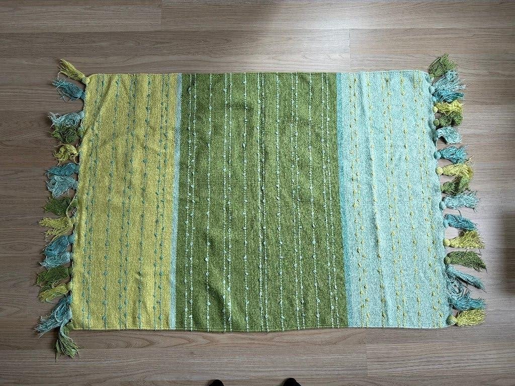 Vloerkleed van Prenatal in lime / groen / turquoise -wasbaar, Overige merken, Kleed of Kussen, Ophalen of Verzenden, Zo goed als nieuw