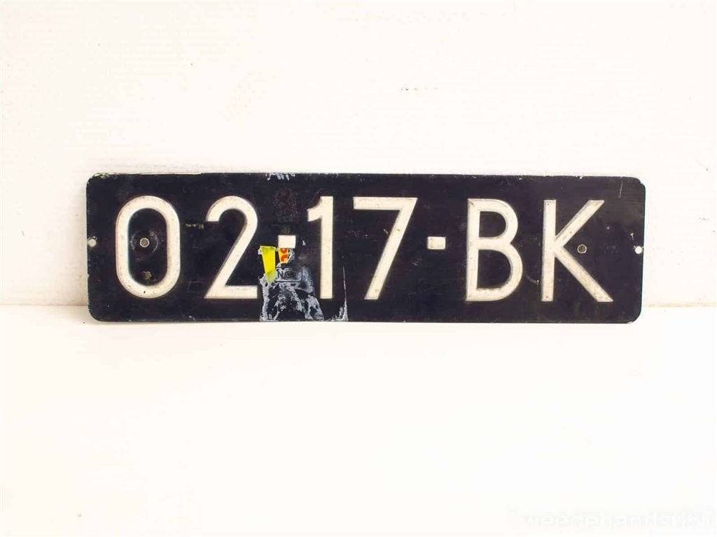 nummerplaat 25831, Ophalen of Verzenden, Gebruikt