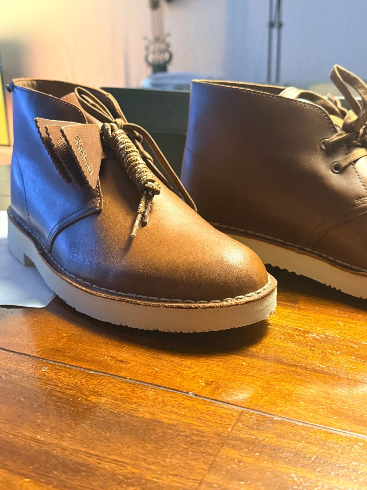 CLARKS DESERT BT GTX BROWN LEATHER EU 47 NIEUW €75, Ophalen of Verzenden, Nieuw, Bruin, Boots