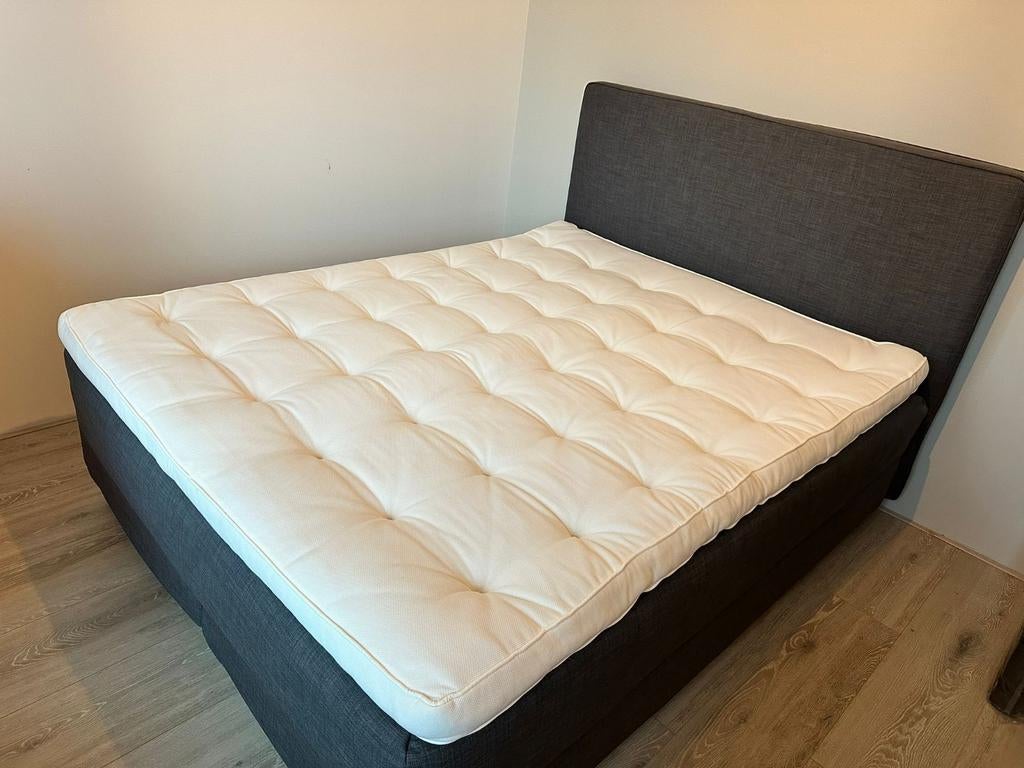 Ikea boxspring 160x200 NIEUW, Huis en Inrichting, Slaapkamer | Boxsprings, Ophalen, 200 cm, Grijs, 160 cm