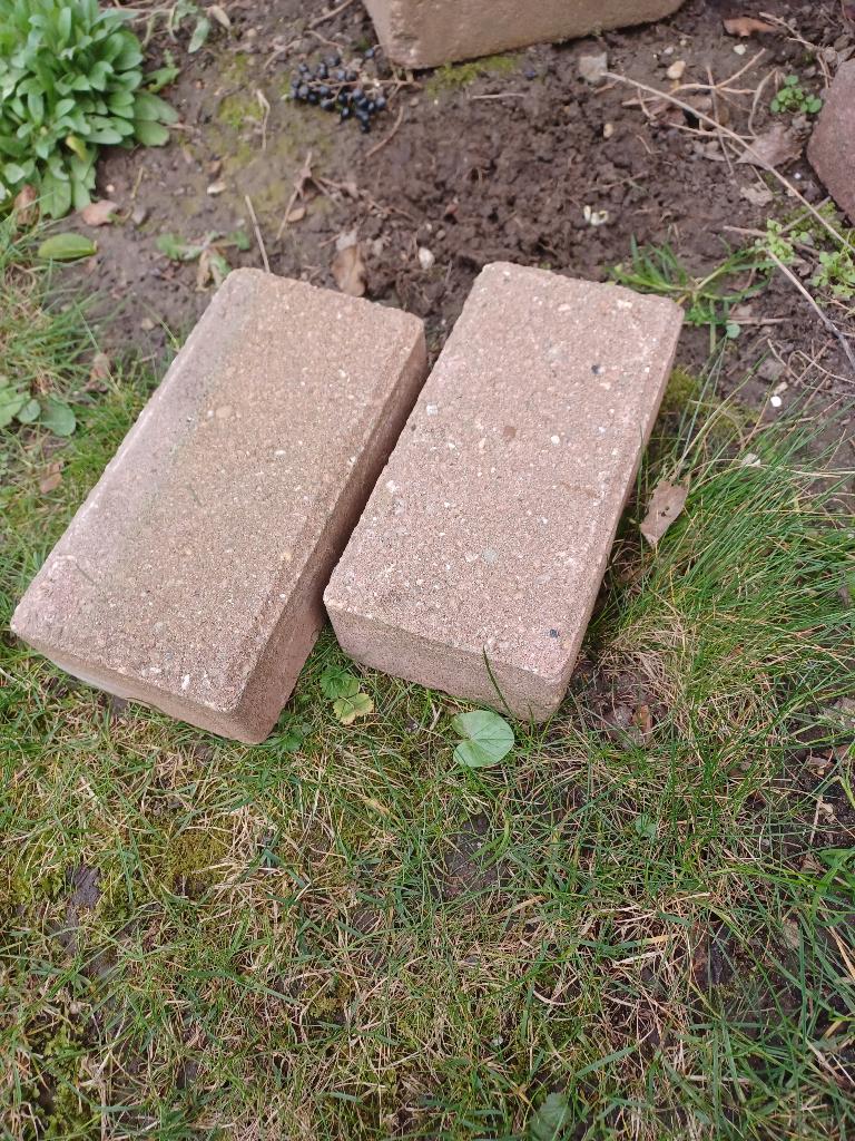 6 m2 betonklinkers gratis af te halen, Tuin en Terras, Tegels en Klinkers, Ophalen, Beton, Klinkers