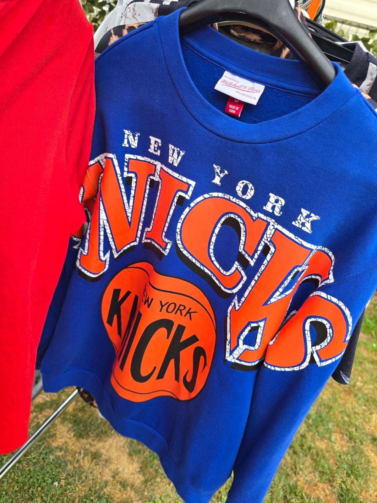 Mitchell & Ness New York Knicks sweater, Maat 38/40 (M), Blauw, Ophalen of Verzenden, Zo goed als nieuw