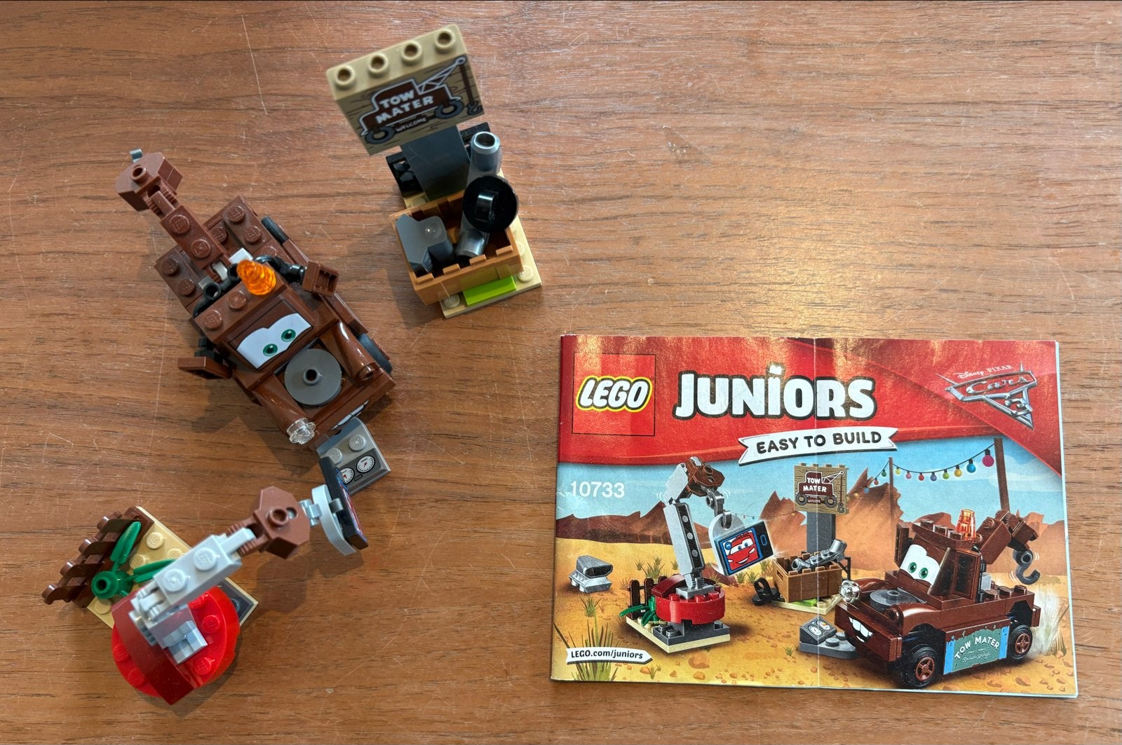 Lego Juniors Cars 3 Mater's Junkyard 10733, Gebruikt, Overige thema's, Lego, Ophalen of Verzenden
