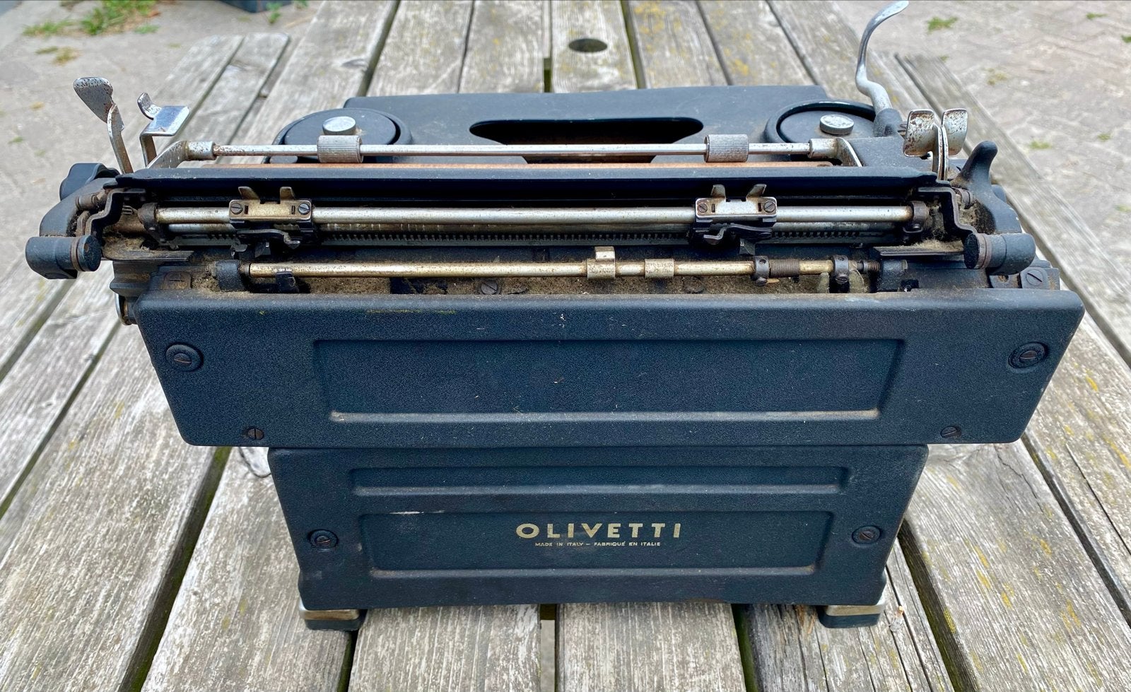 Olivetti typemachine, Ophalen, Gebruikt