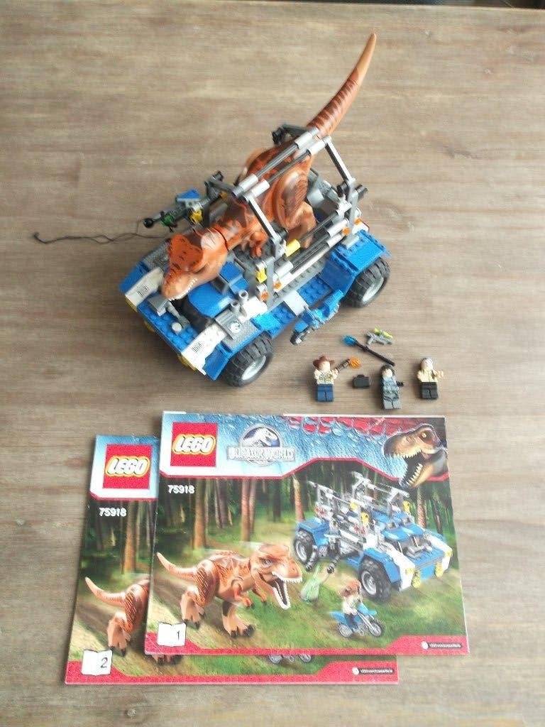 lego jurassic world 75918 t rex tracker (2015), Gebruikt, Jurassic World, Lego, Ophalen of Verzenden