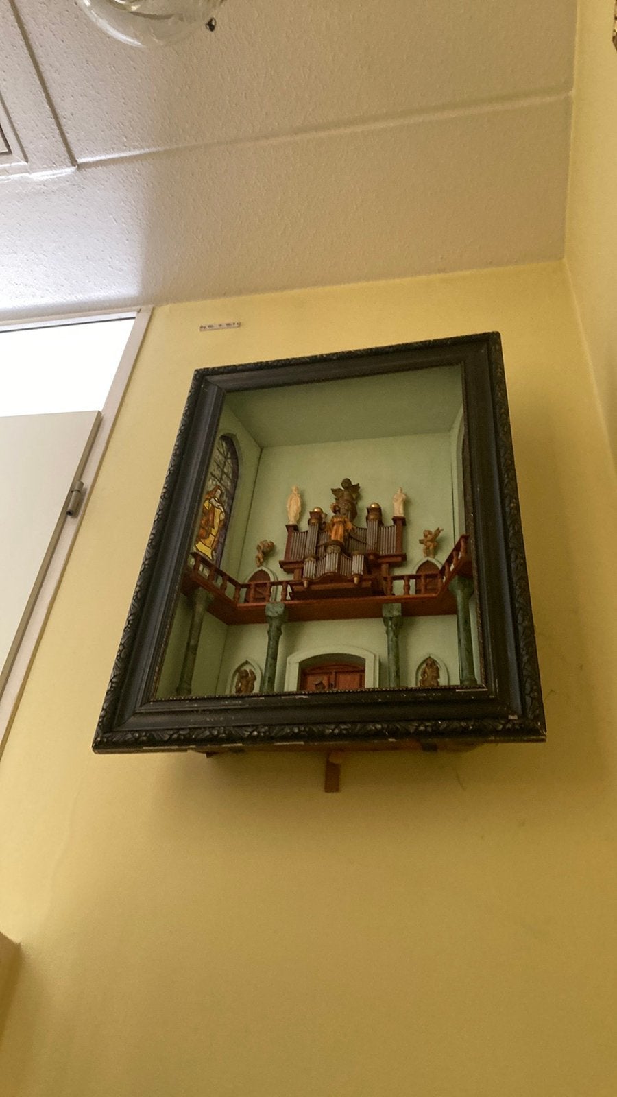 Prachtig antiek stukje huisvlijt in oude lijst geplaatst, Ophalen of Verzenden