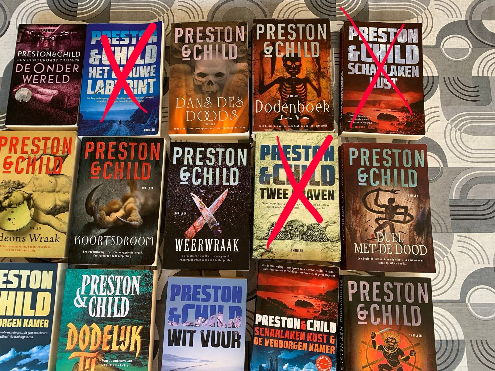 13 boeken Preston &Child, Ophalen of Verzenden, Zo goed als nieuw