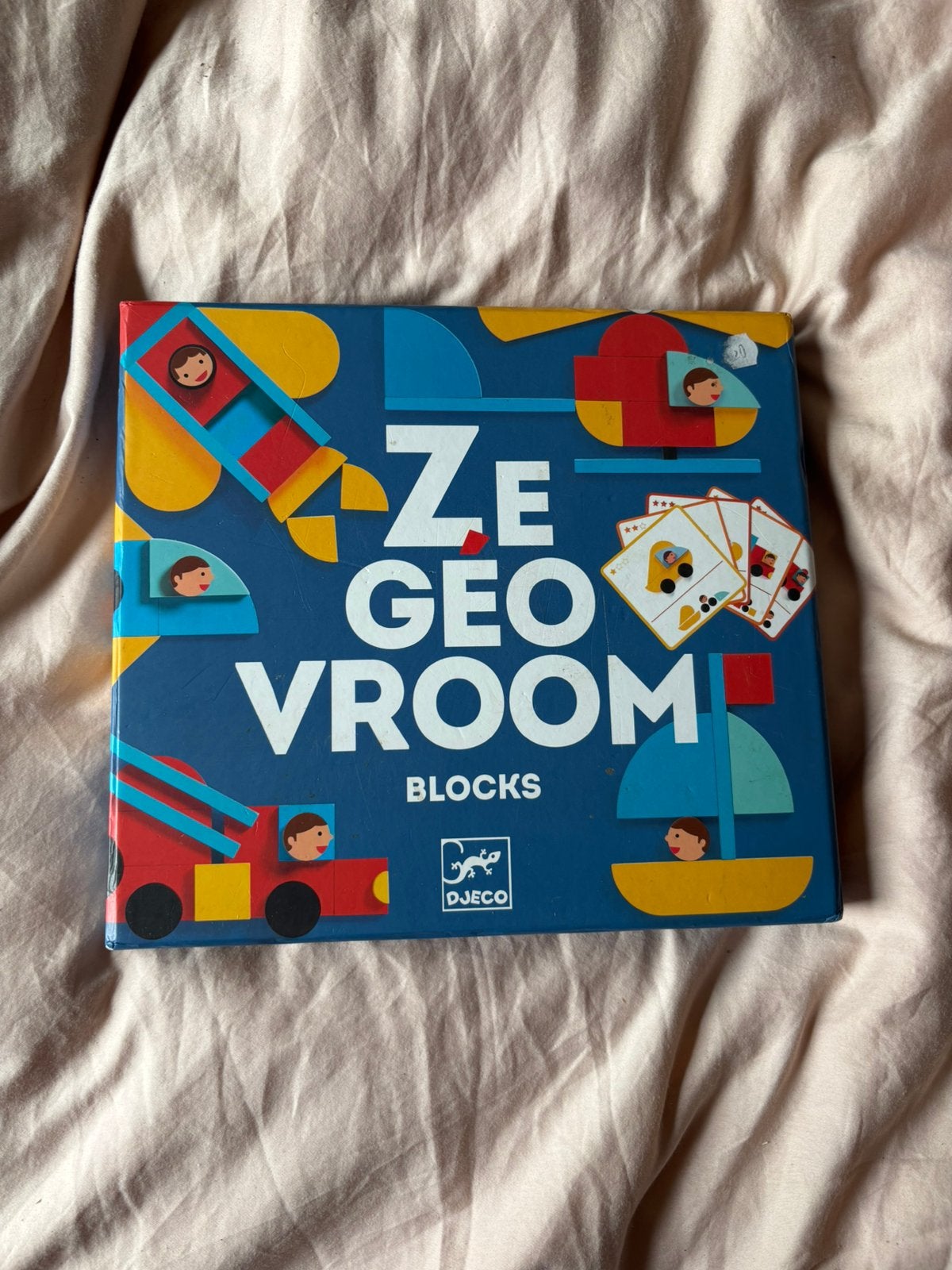 Djeco Ze Geo Vroom Blocks - Houten Bouwblokken, Ophalen of Verzenden, Gebruikt, Overige merken
