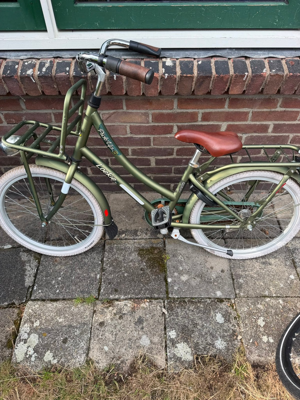Meisjes fiets groen, Ophalen, Gebruikt, Terugtraprem, Handrem