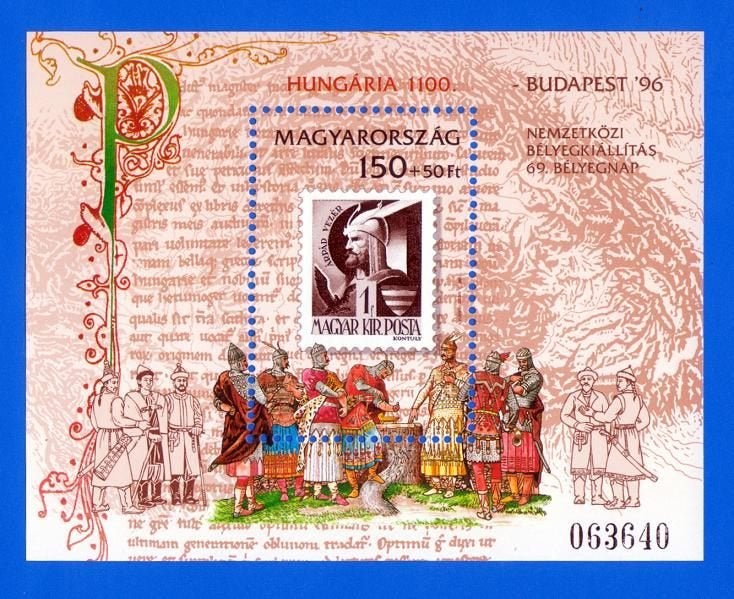 Hongarije, Dag van de postzegel, Mi. blok 235 postfris, Postzegels en Munten, Verzenden, Postfris