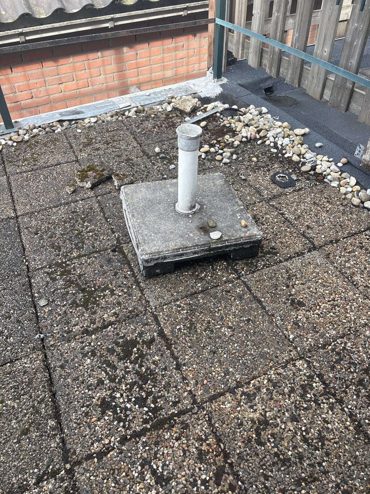 Stevige parasolvoet van beton, Tuin en Terras, Parasols, Ophalen of Verzenden, Gebruikt, Parasolvoet