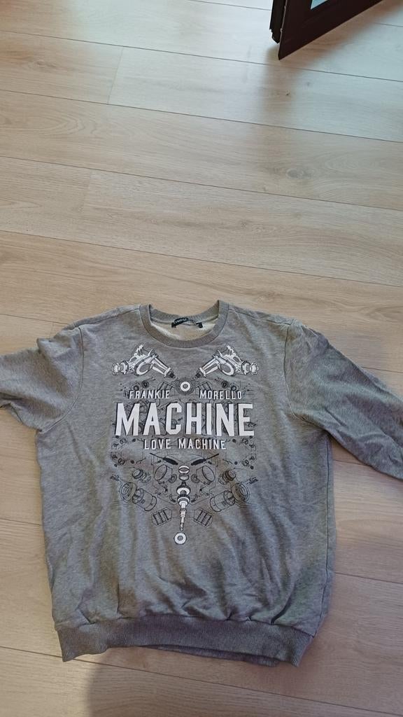 Frankie Morello Love Machine Sweater Maat L, Maat 52/54 (L), Frankie Morello, Ophalen of Verzenden, Grijs