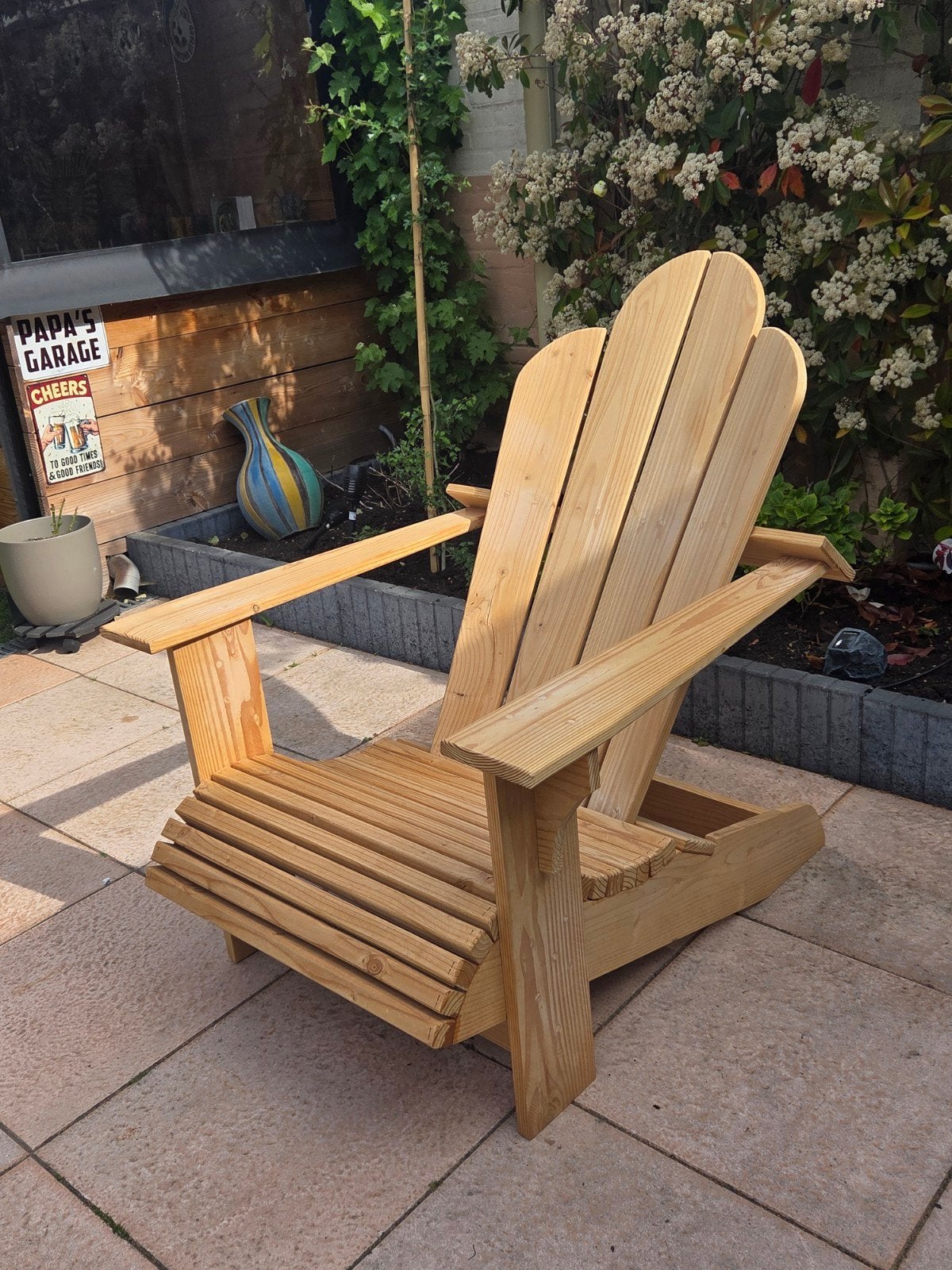 Houten Adirondack tuinstoel, Tuin en Terras, Tuinstoelen, Ophalen, Nieuw, Hout