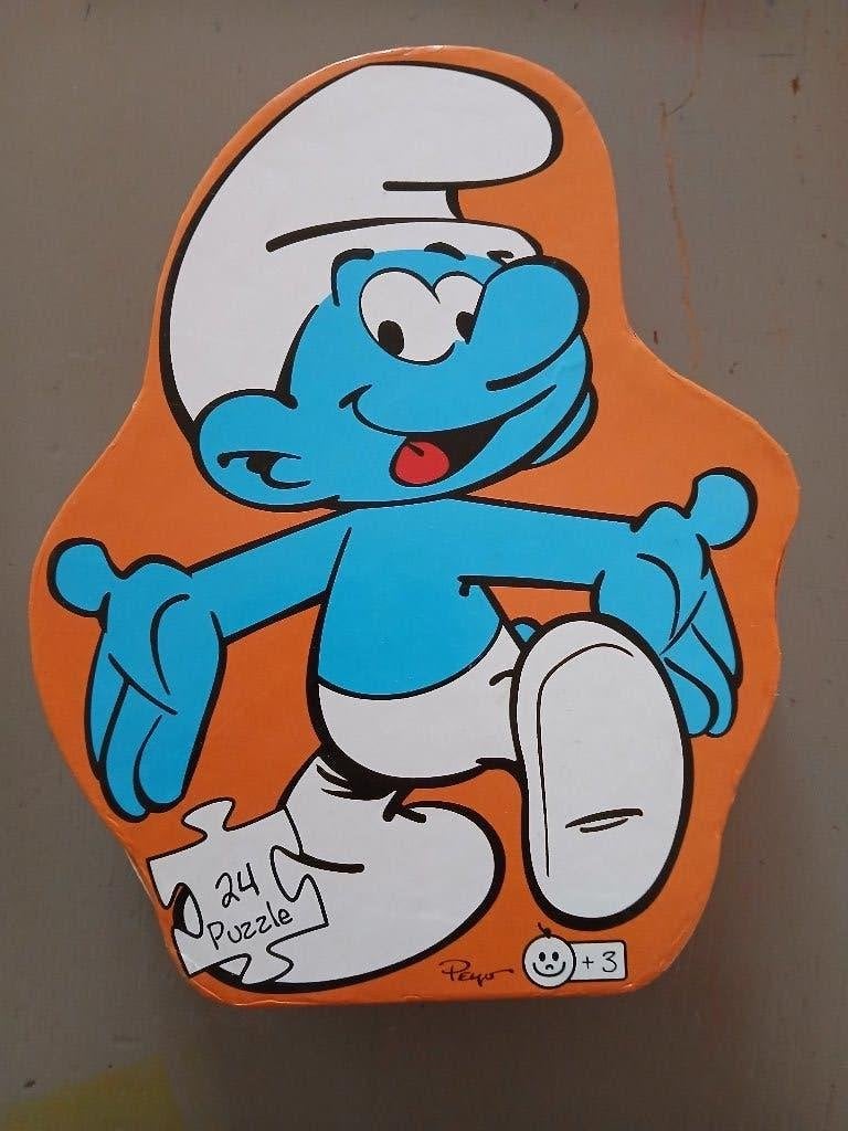 Djeco puzzel smurfen 24 stukjes, Kinderen en Baby's, Speelgoed | Kinderpuzzels, Ophalen of Verzenden, 10 tot 50 stukjes, Gebruikt