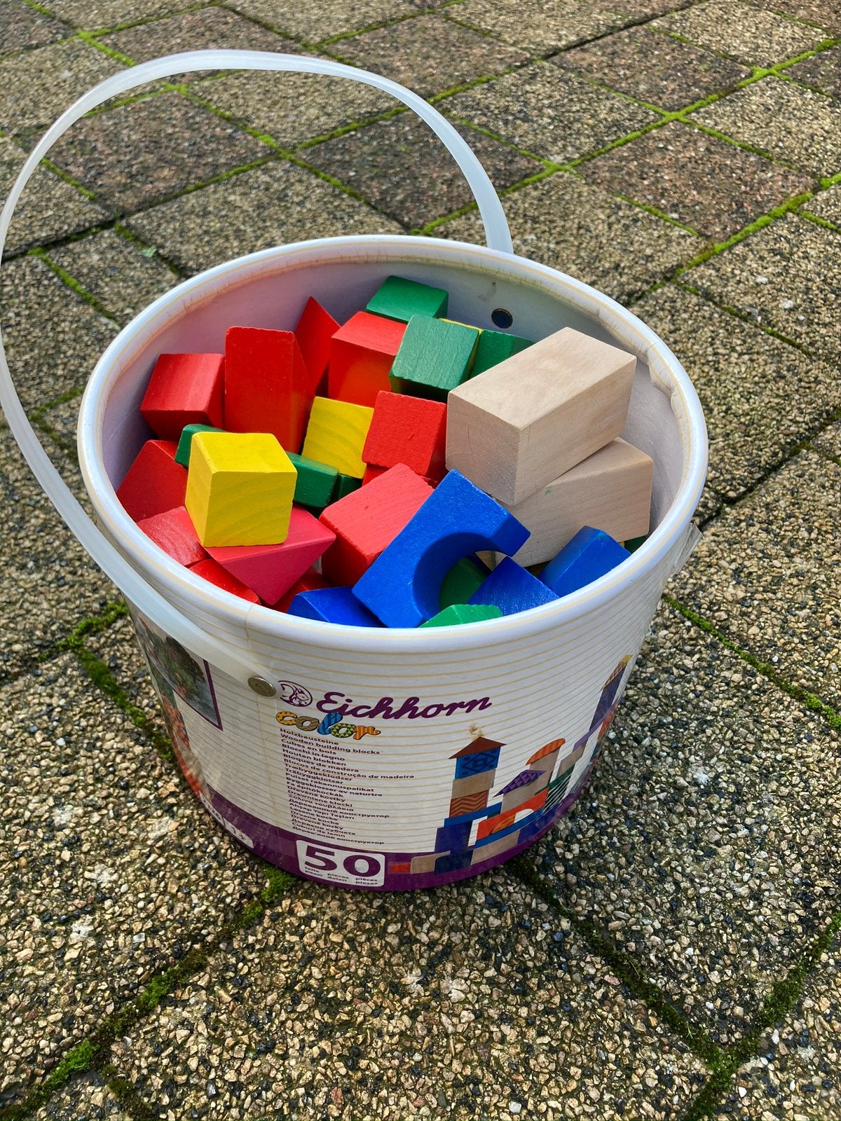 Blokken gekleurd in ronde trommel Eichhorn en merkloos, Ophalen of Verzenden, Zo goed als nieuw, Overige typen