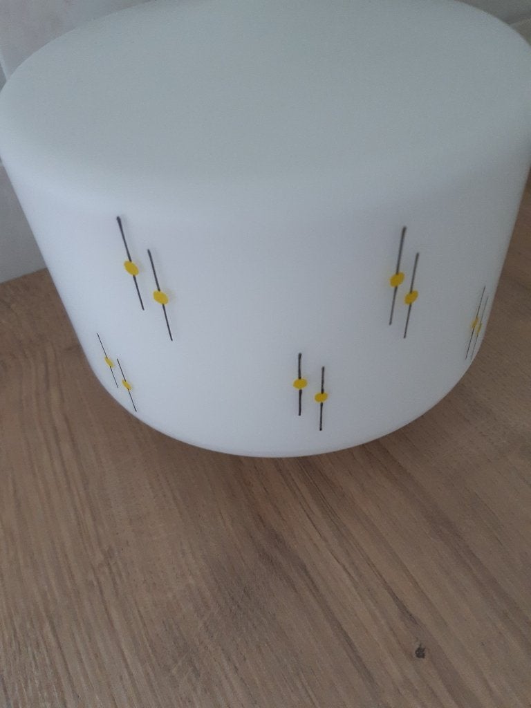 vintage plafondlamp/plafonniere, Ophalen of Verzenden, Zo goed als nieuw, Glas