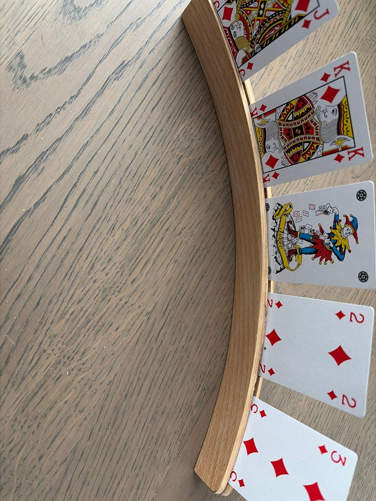 Houten kaartenhouder voor speelkaarten, Een of twee spelers, Ophalen of Verzenden, Zo goed als nieuw