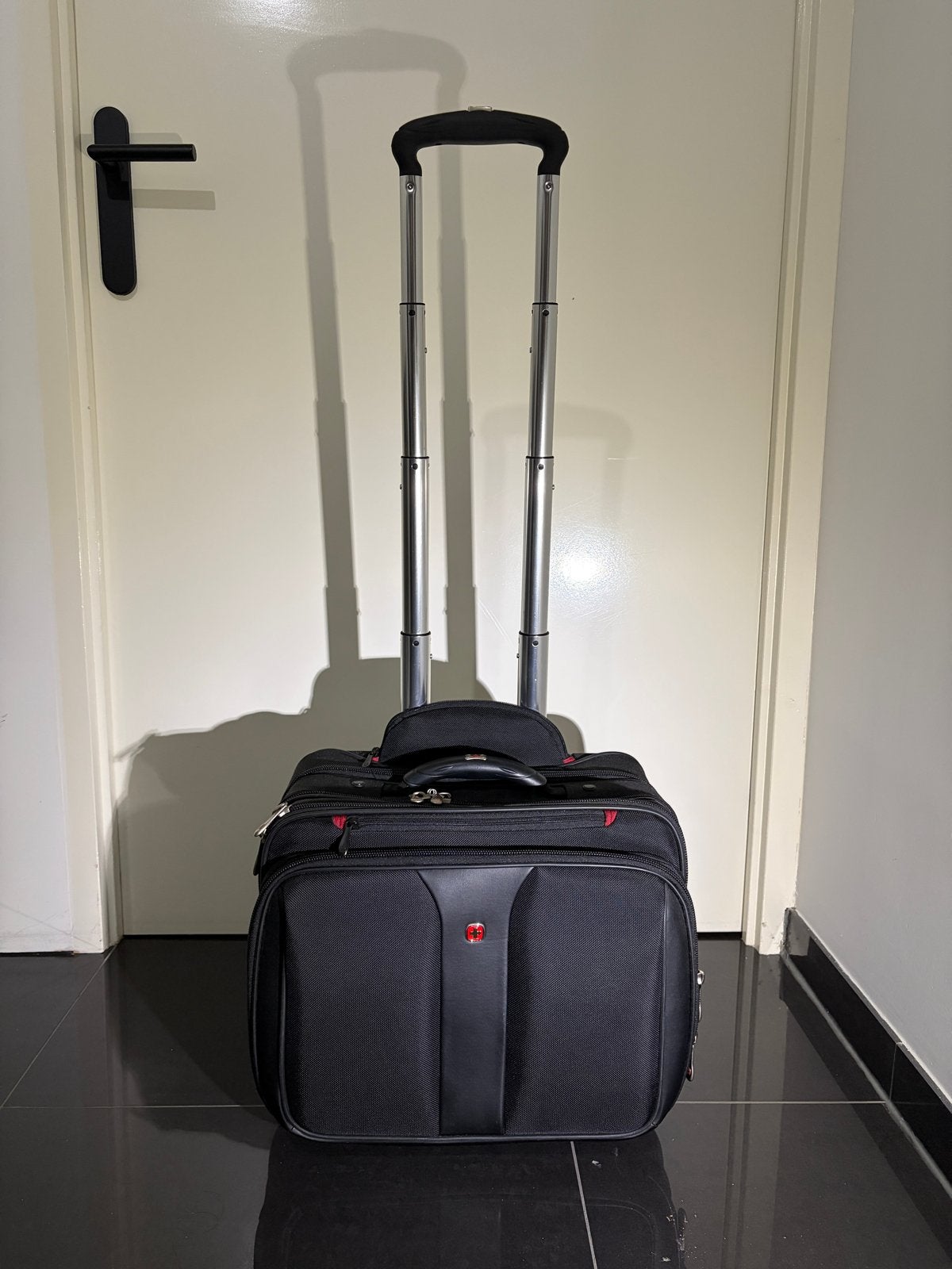 Swissgear laptoptas op wielen - Zwart, zo goed als nieuw, 40 tot 60 cm, 30 cm of meer, Zwart, Ophalen of Verzenden
